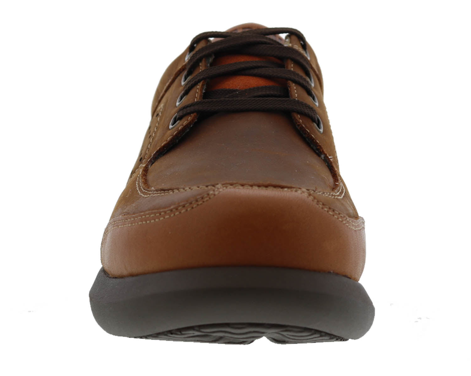 Drew Miles Men's Casual Shoe - Camel Leather - Front View