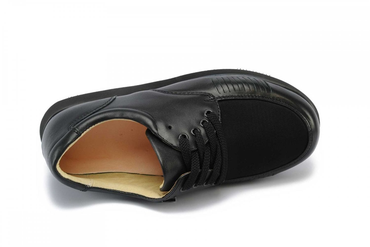 Mt. Emey 608 - Women's Lycra Casual Shoes by Apis - Black Top