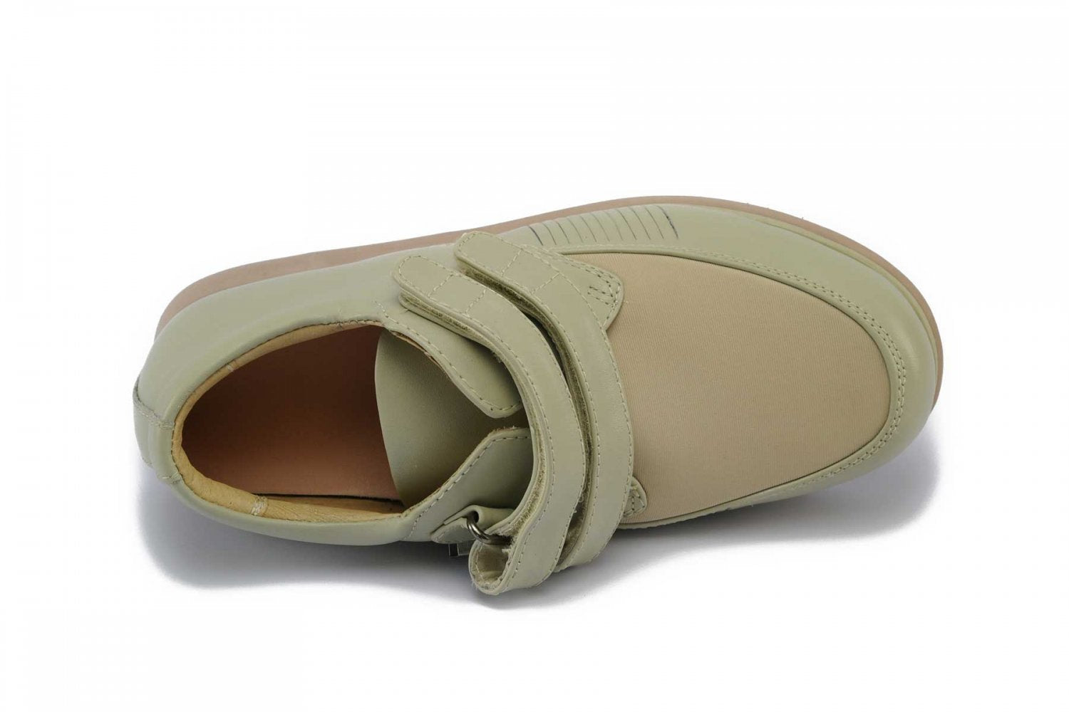 Mt. Emey 618 - Women's Lycra Casual Diabetic Shoes by Apis - Beige Top