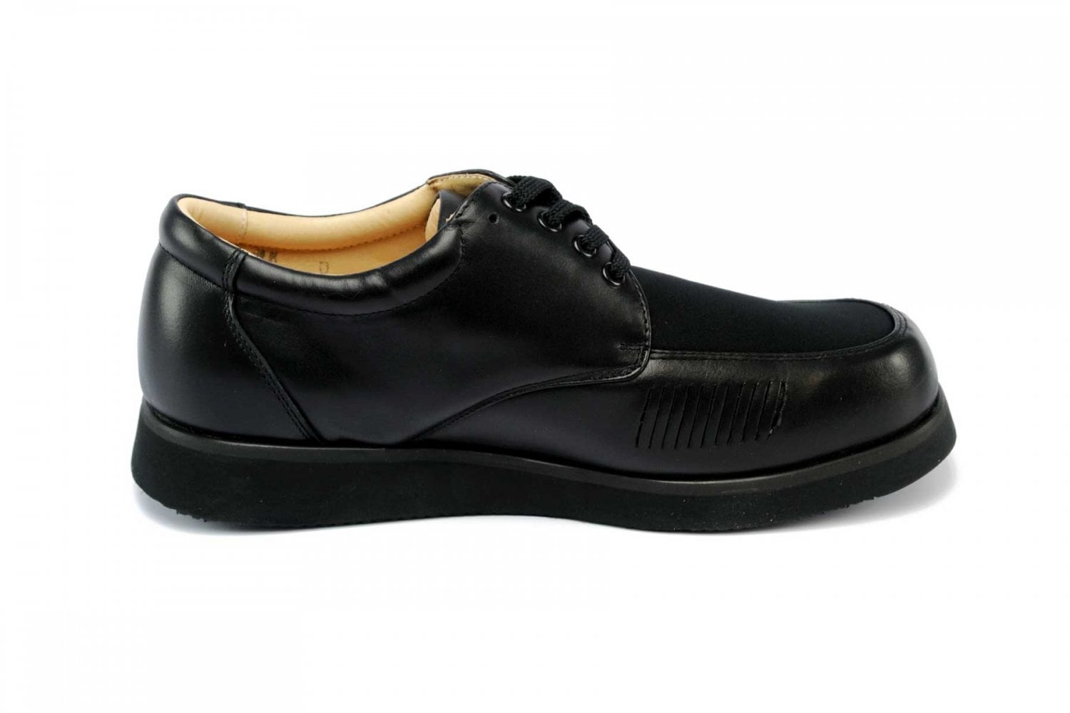 Mt. Emey - 708 - Men's Bunion Shoe by Apis - Black-Lycra Side