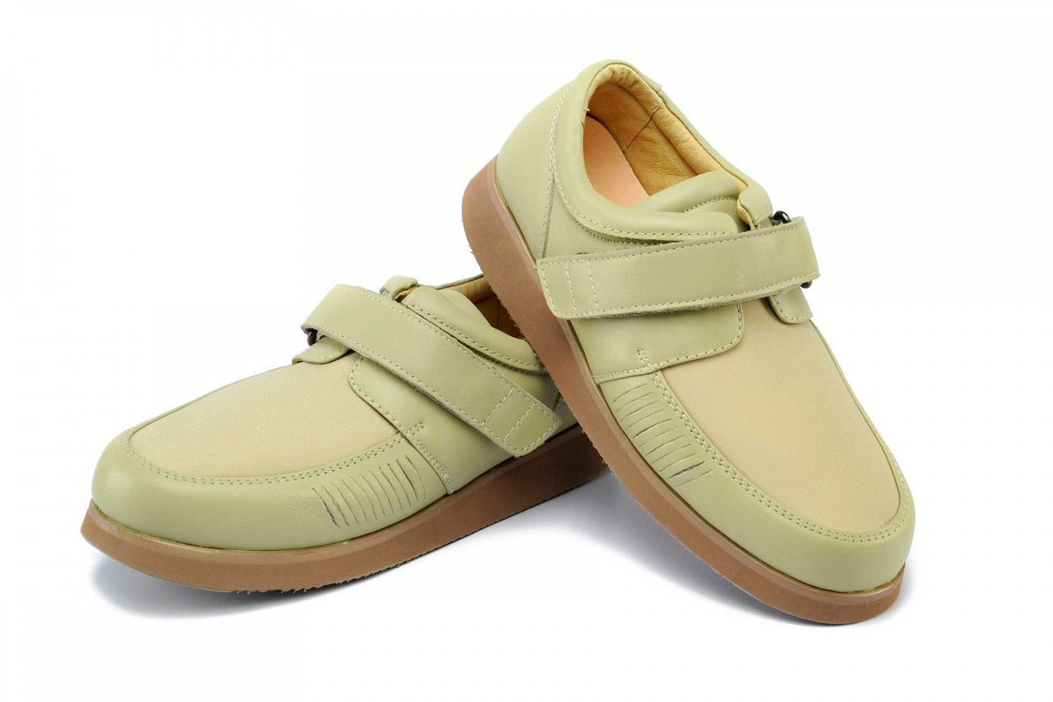 Mt. Emey - 718 - Men's Bunion Shoe by Apis - Black - Beige Pair / Top