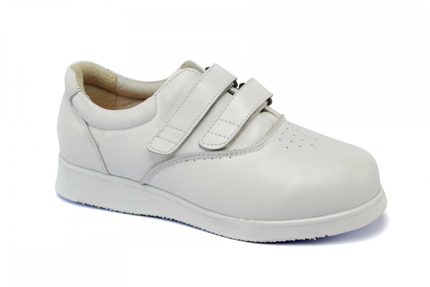 Mt. Emey 9301 - Women's Comfort Shoe - up to 7E - Strap - White Main Angle