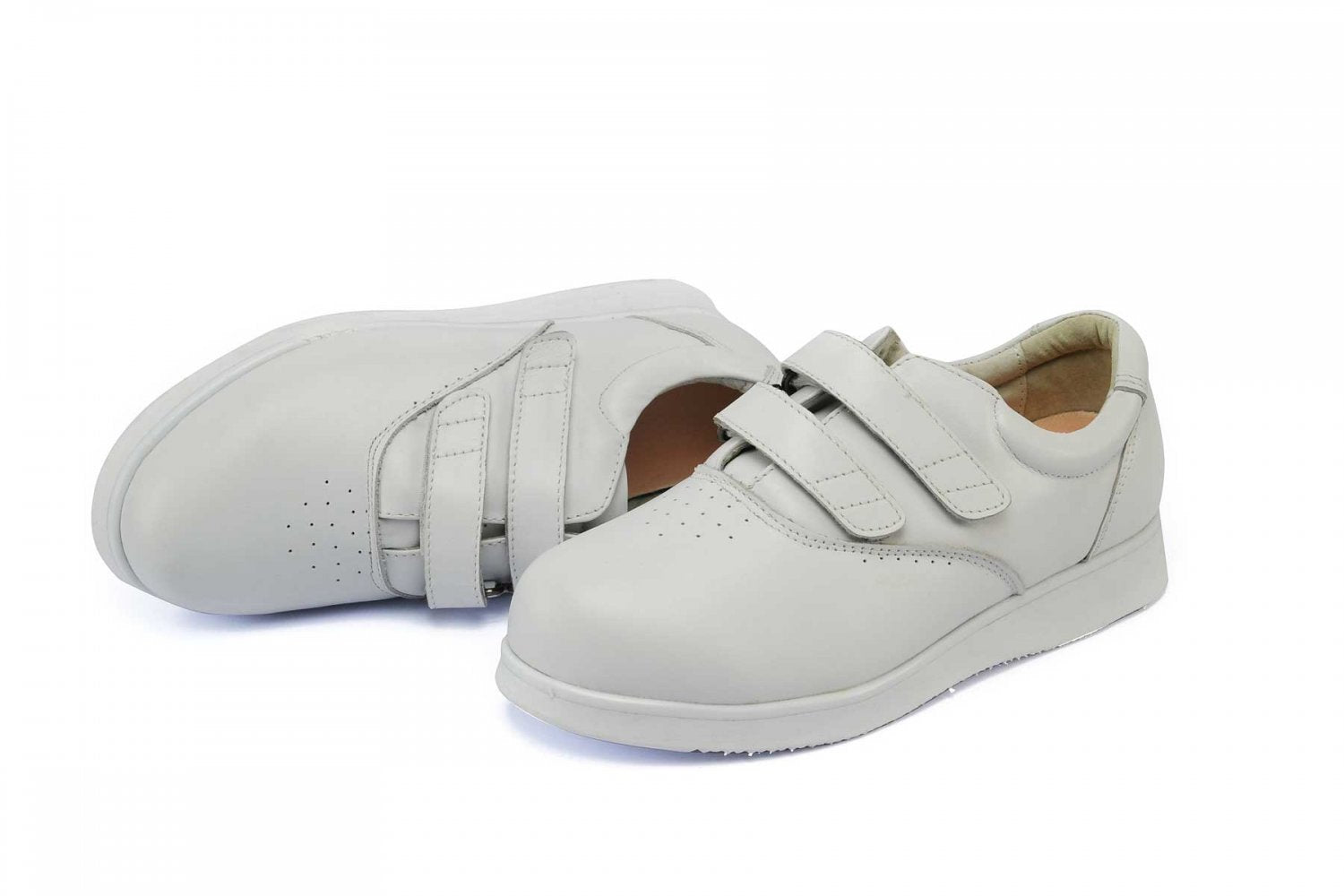 Mt. Emey 9301 - Women's Comfort Shoe - up to 7E - Strap - White Pair / Top