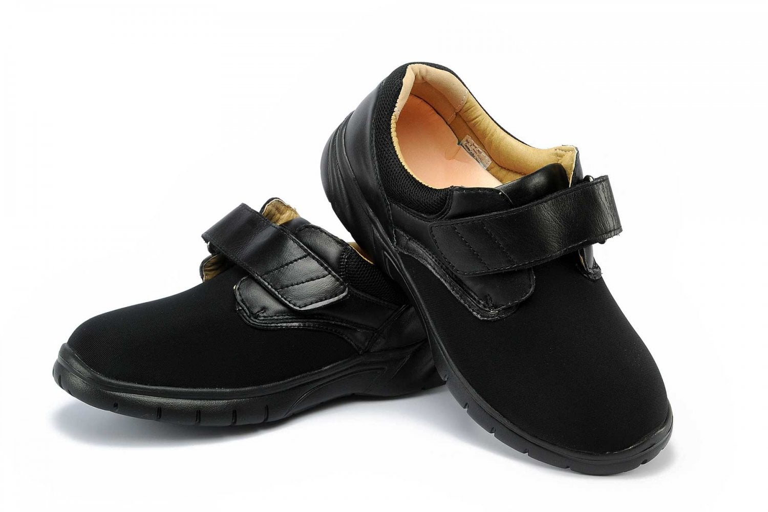 Mt. Emey 9602 - Men's Extra-depth Stretch Shoes by Apis - Black Pair / Top