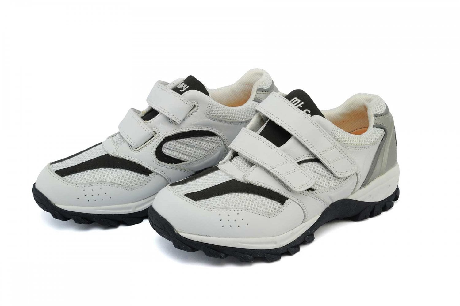 Mt. Emey 9702-V - Men's Explorer I Strap Walking Shoes - White/Black Pair