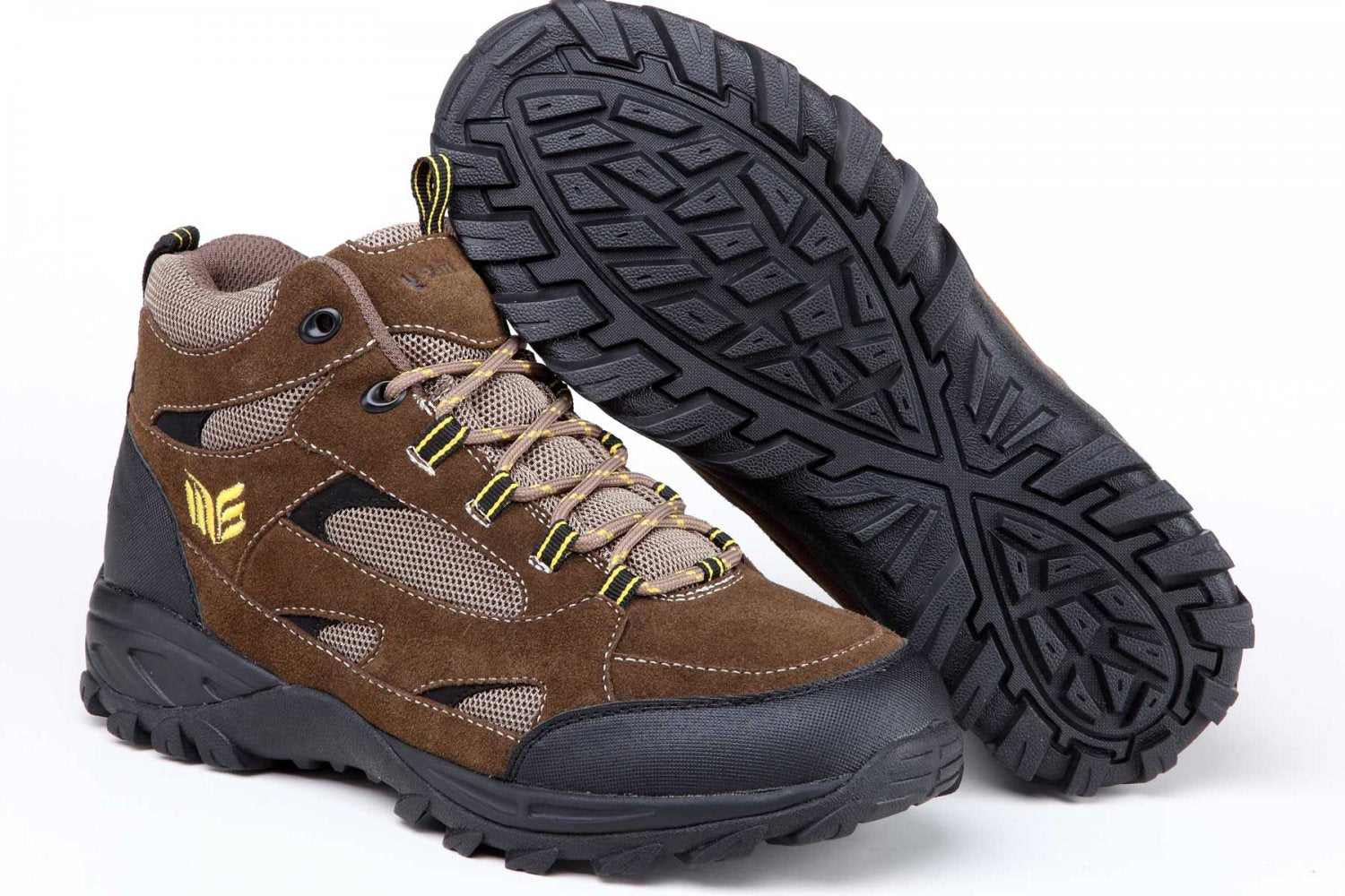 Mt. Emey 9703-L - Men's Outdoor Walking High Top by Apis - Brown Pair / Top