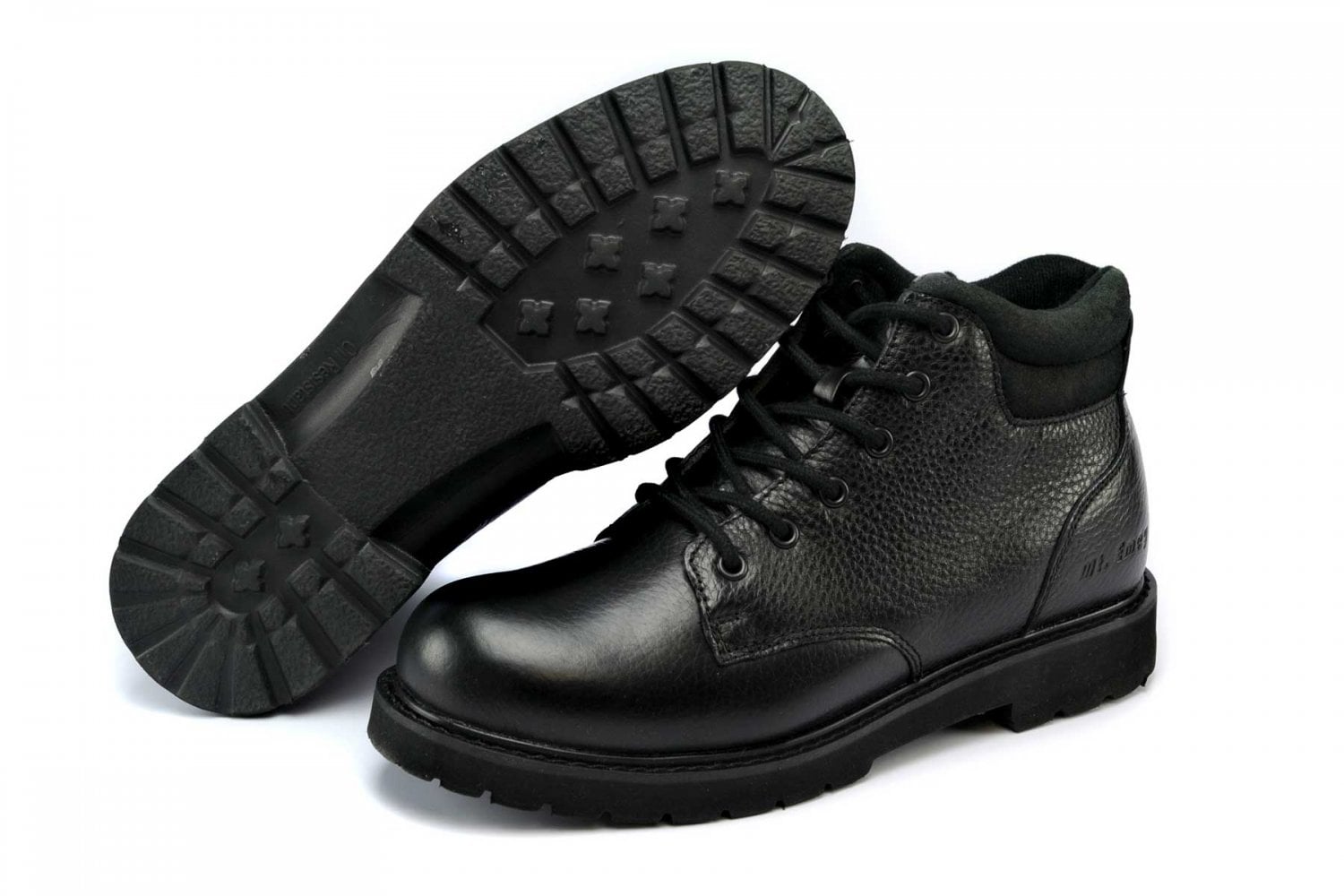 Mt. Emey AM5605 - Men's Added-Depth Adventure Boots by Apis - Black Pair / Bottom