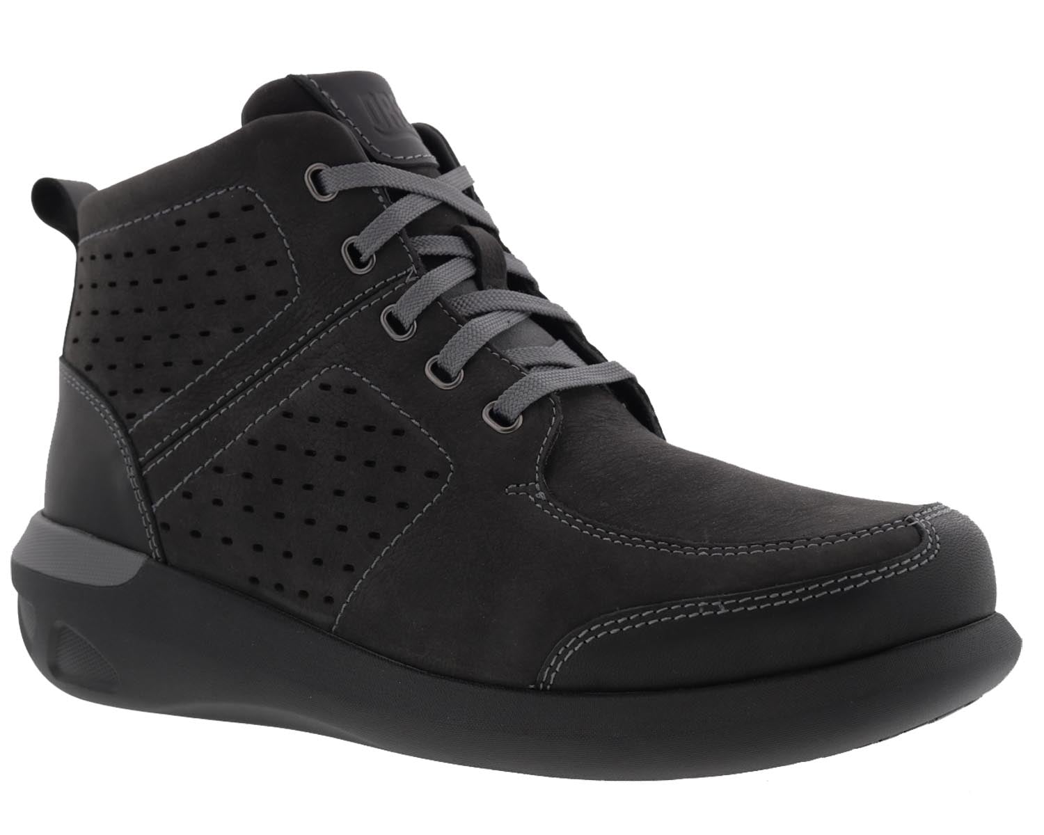 Black Nubuck/Leather