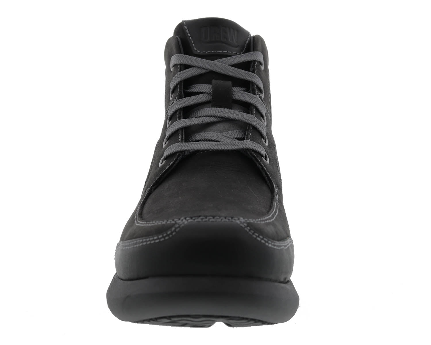 Drew Murphy Men's Ankle Boot - Black Nubuck/Leather - Front View