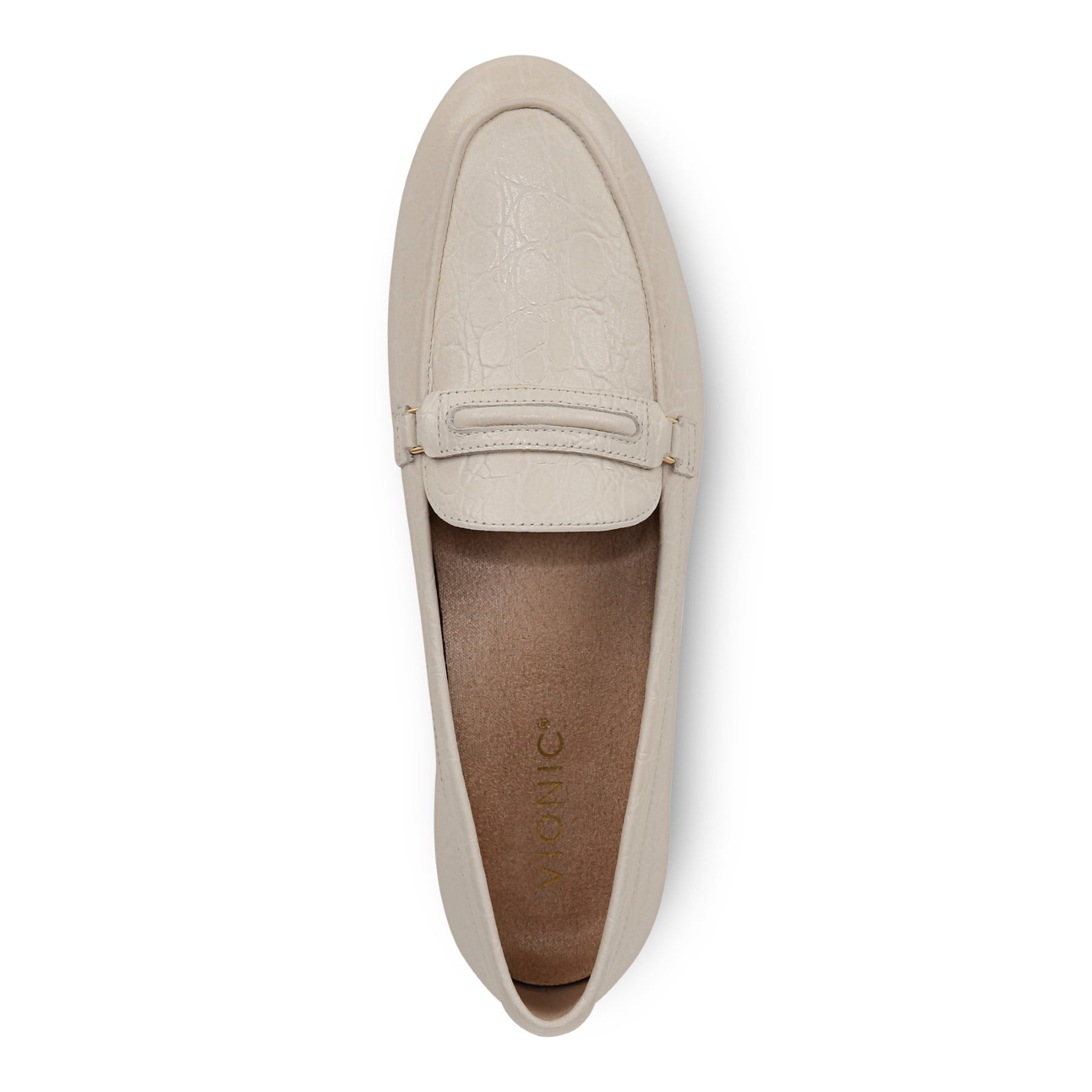 Vionic Newport Women's Orthotic Loafer Casual Shoe - Cream - Top