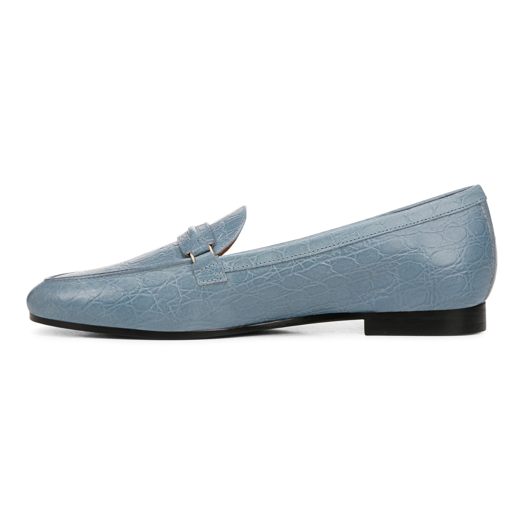 Vionic Newport Women's Orthotic Loafer Casual Shoe - Vintage Blue Haze - Left Side