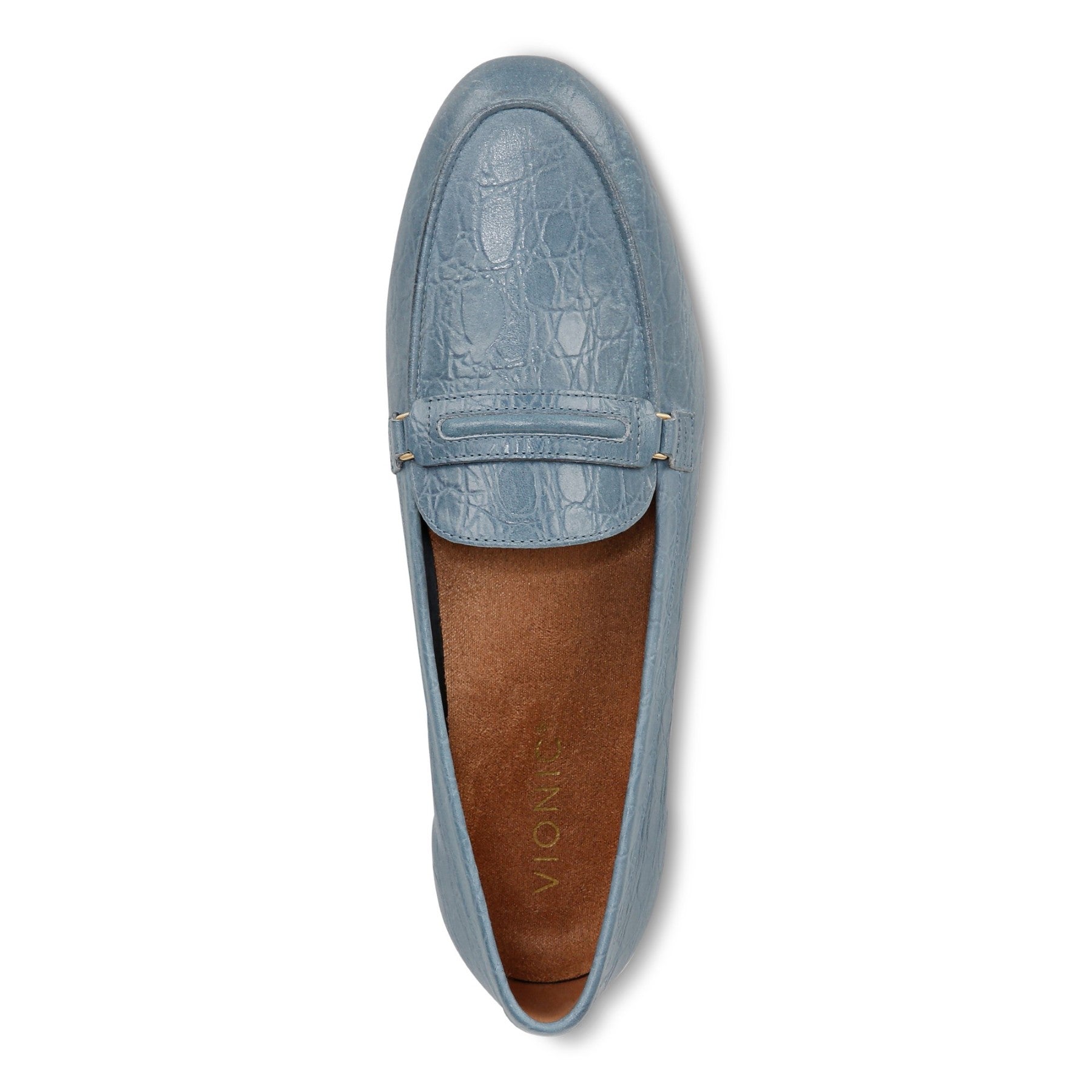 Vionic Newport Women's Orthotic Loafer Casual Shoe - Vintage Blue Haze - Top