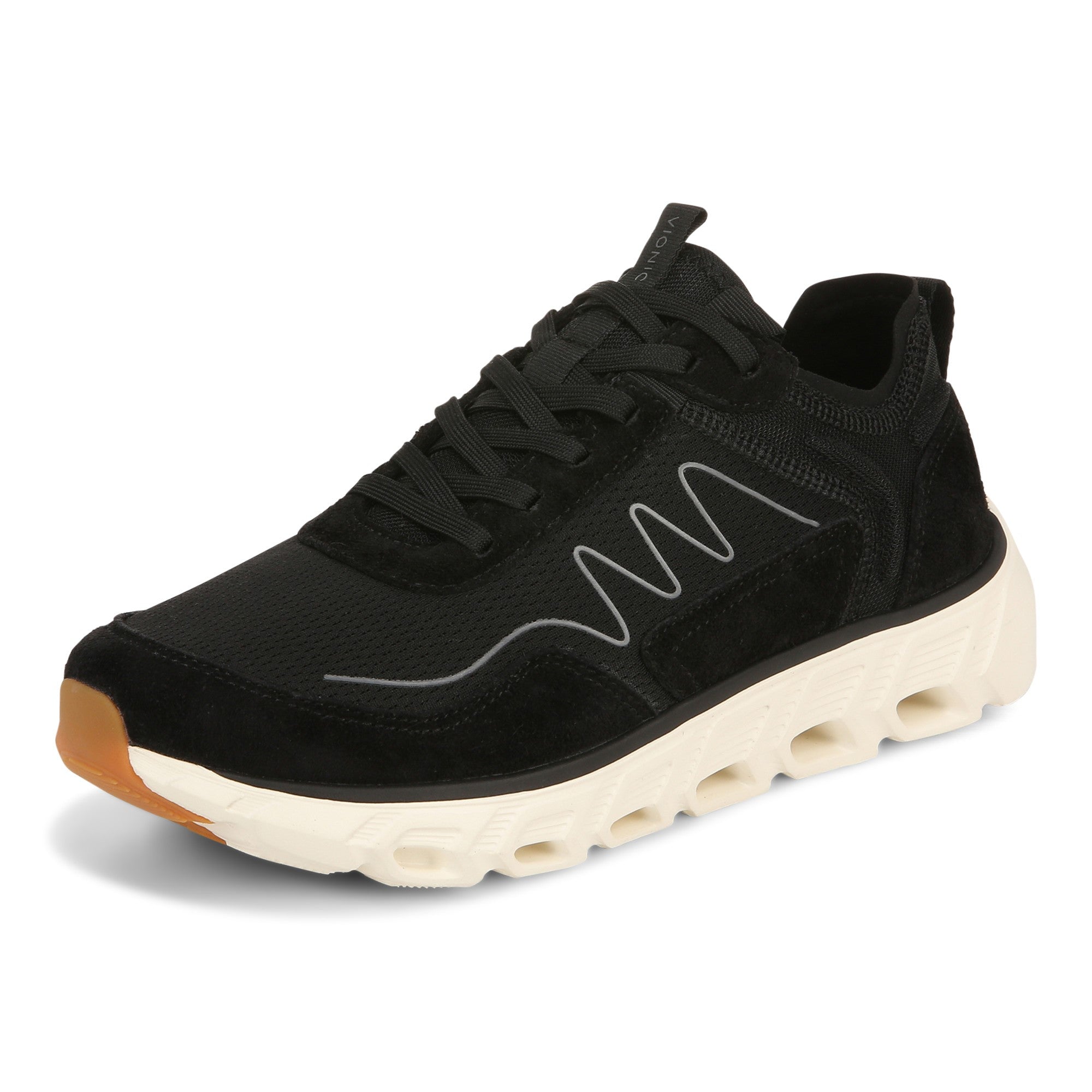 Vionic Nimble Womens Oxford/Lace Up Lifestyl - Black Mesh Sde - Left angle
