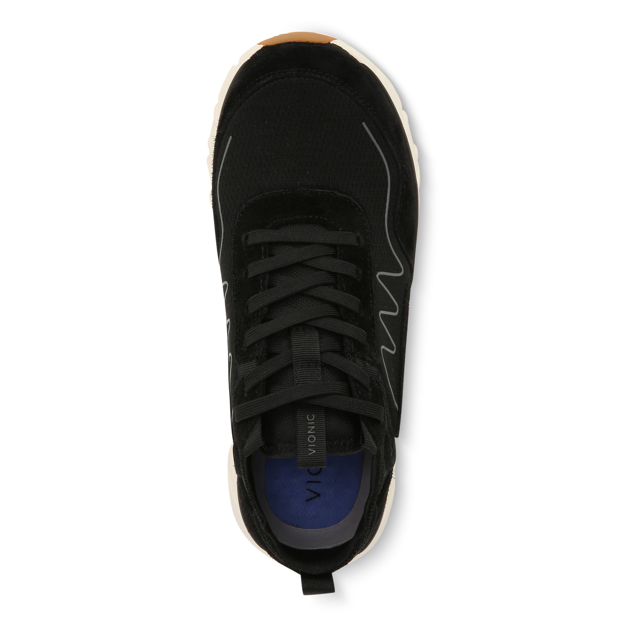 Vionic Nimble Womens Oxford/Lace Up Lifestyl - Black Mesh Sde - Top