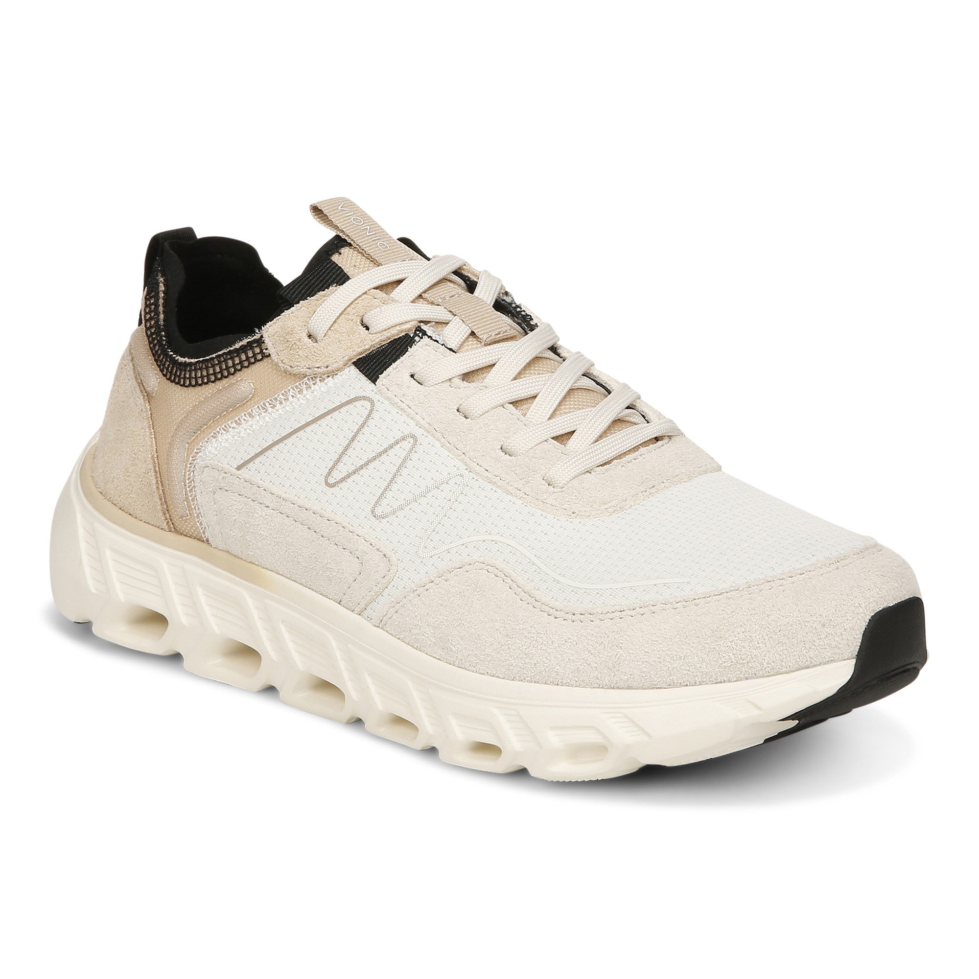 Vionic Nimble Womens Oxford/Lace Up Lifestyl - Cream Mesh Sde - Angle main