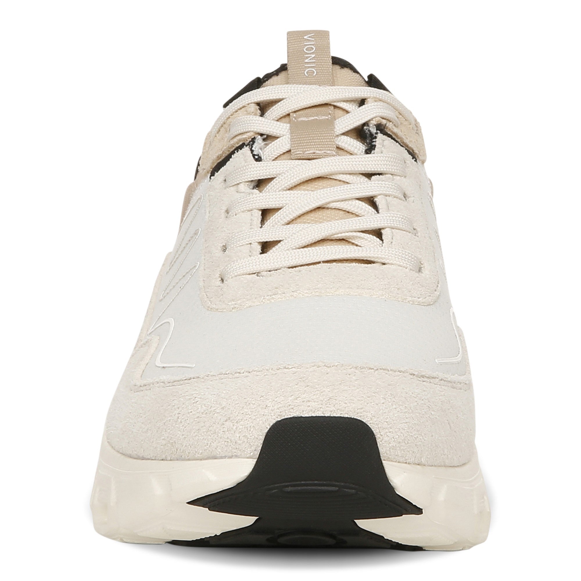 Vionic Nimble Womens Oxford/Lace Up Lifestyl - Cream Mesh Sde - Front