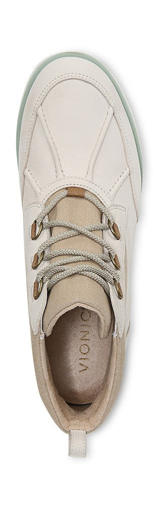 Vionic Nolan Womens Ankle/Bootie Shrtboot - Cream Lthr Canvas - Top