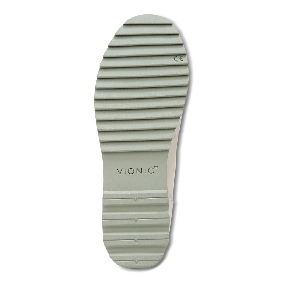 Vionic Nolan Womens Ankle/Bootie Shrtboot - Cream Lthr Canvas - Bottom
