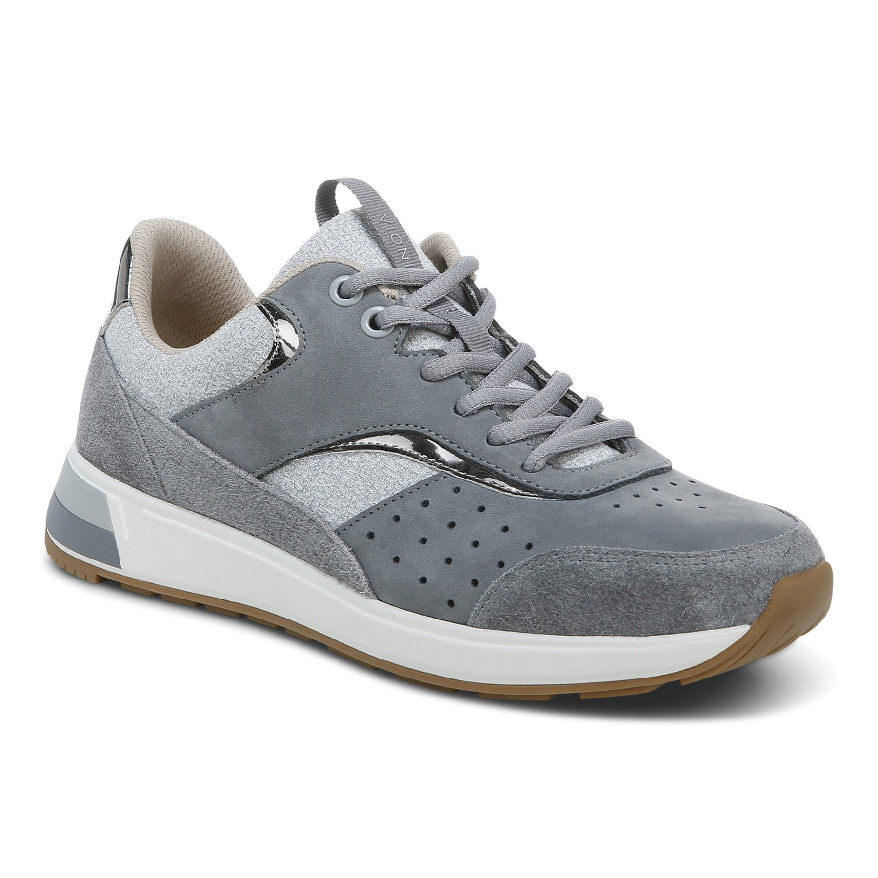 Vionic Nova Womens Oxford/Lace Up Casual - Vapor/Charcoal - Angle main