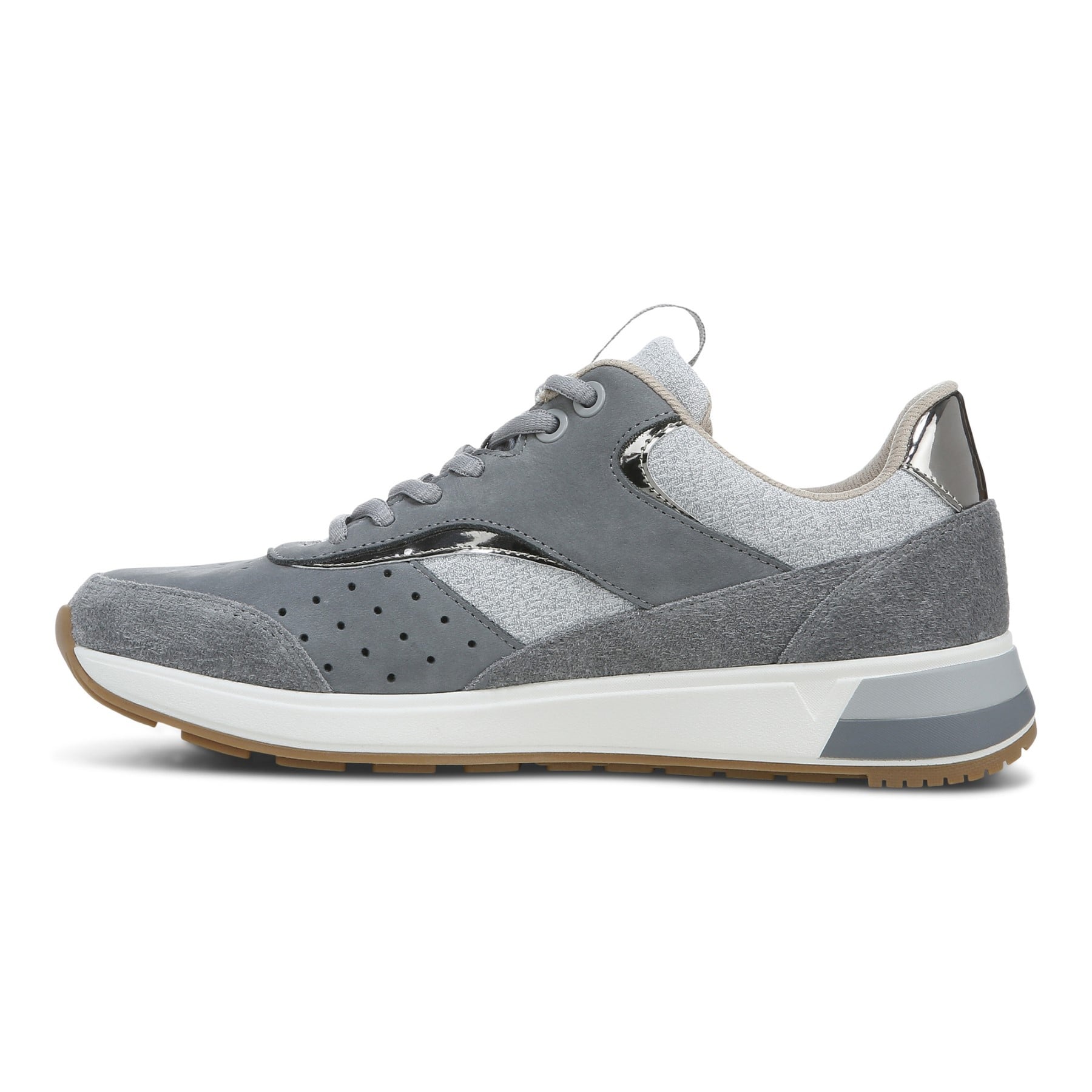 Vionic Nova Womens Oxford/Lace Up Casual - Vapor/Charcoal - Left Side