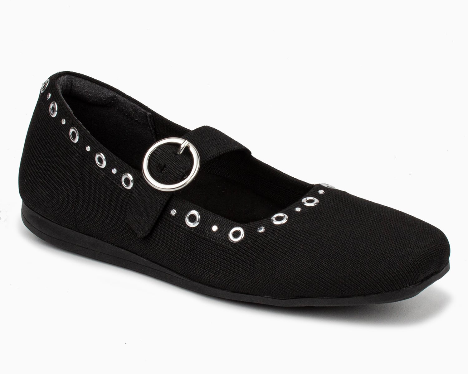 Ros Hommerson Naomi - Black Knit Studs - Main View