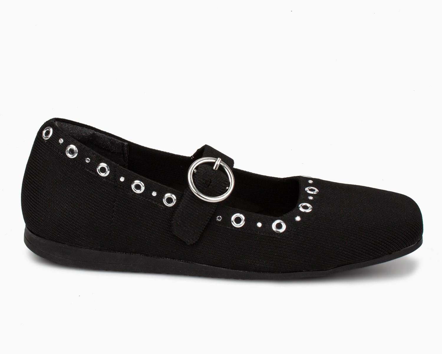 Ros Hommerson Naomi - Black Knit Studs - Outside View