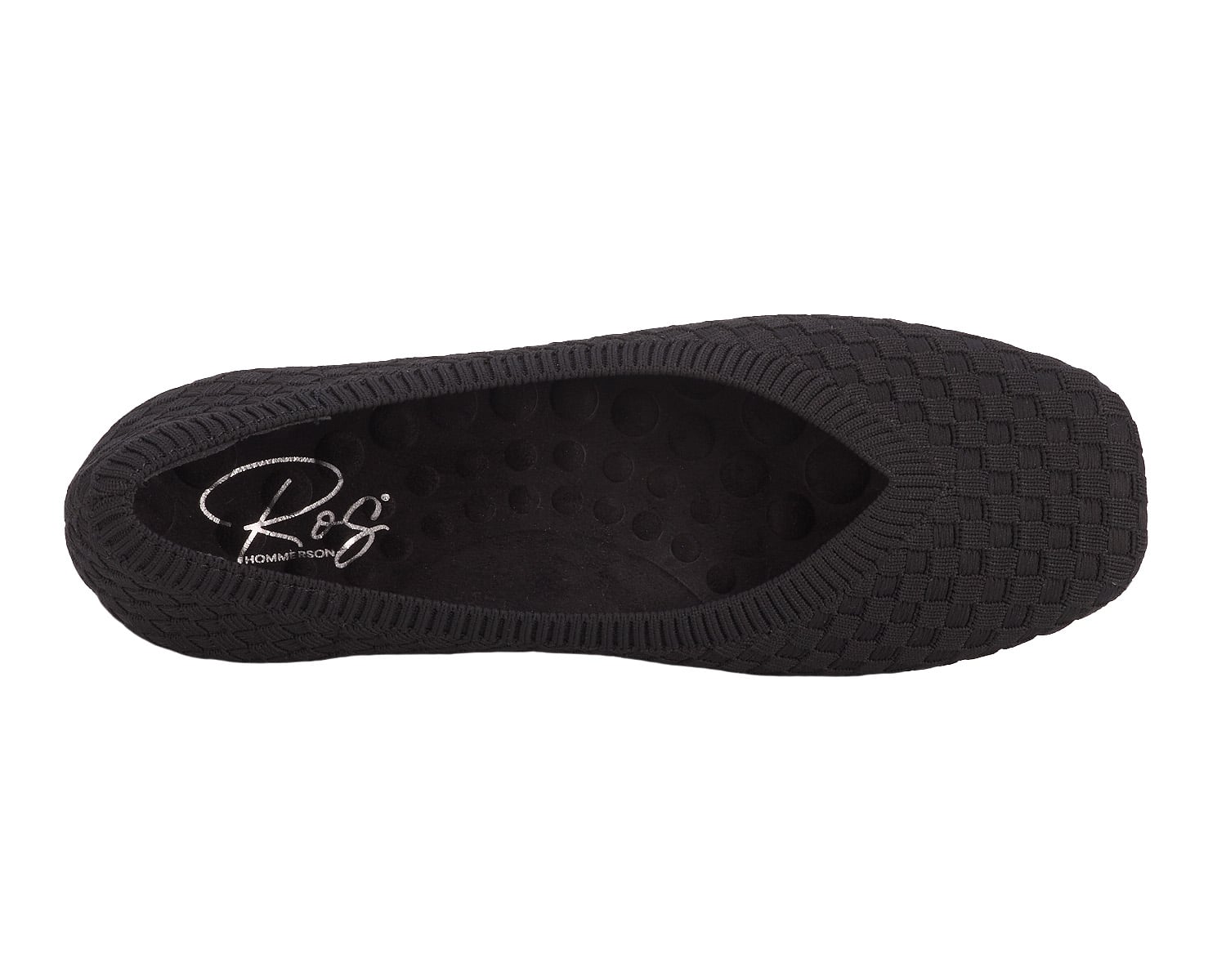 Ros Hommerson Niki - Black Woven Knit - Sole View