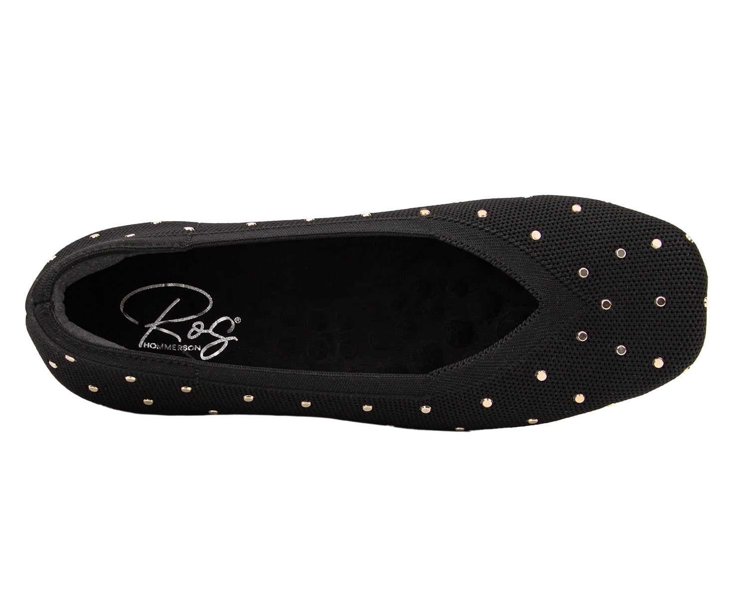 Ros Hommerson Niki - Black Knit Studs - Sole View