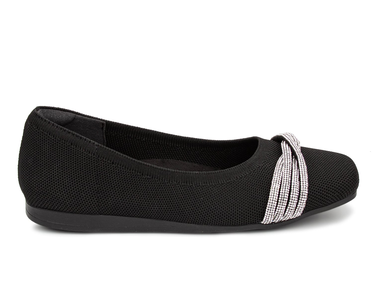 Ros Hommerson Nissa - Black Knit Rhinestone - Outside View