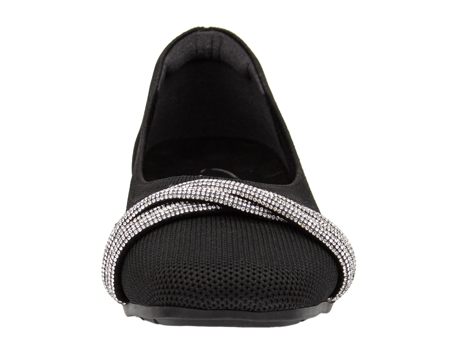 Ros Hommerson Nissa - Black Knit Rhinestone - Front View
