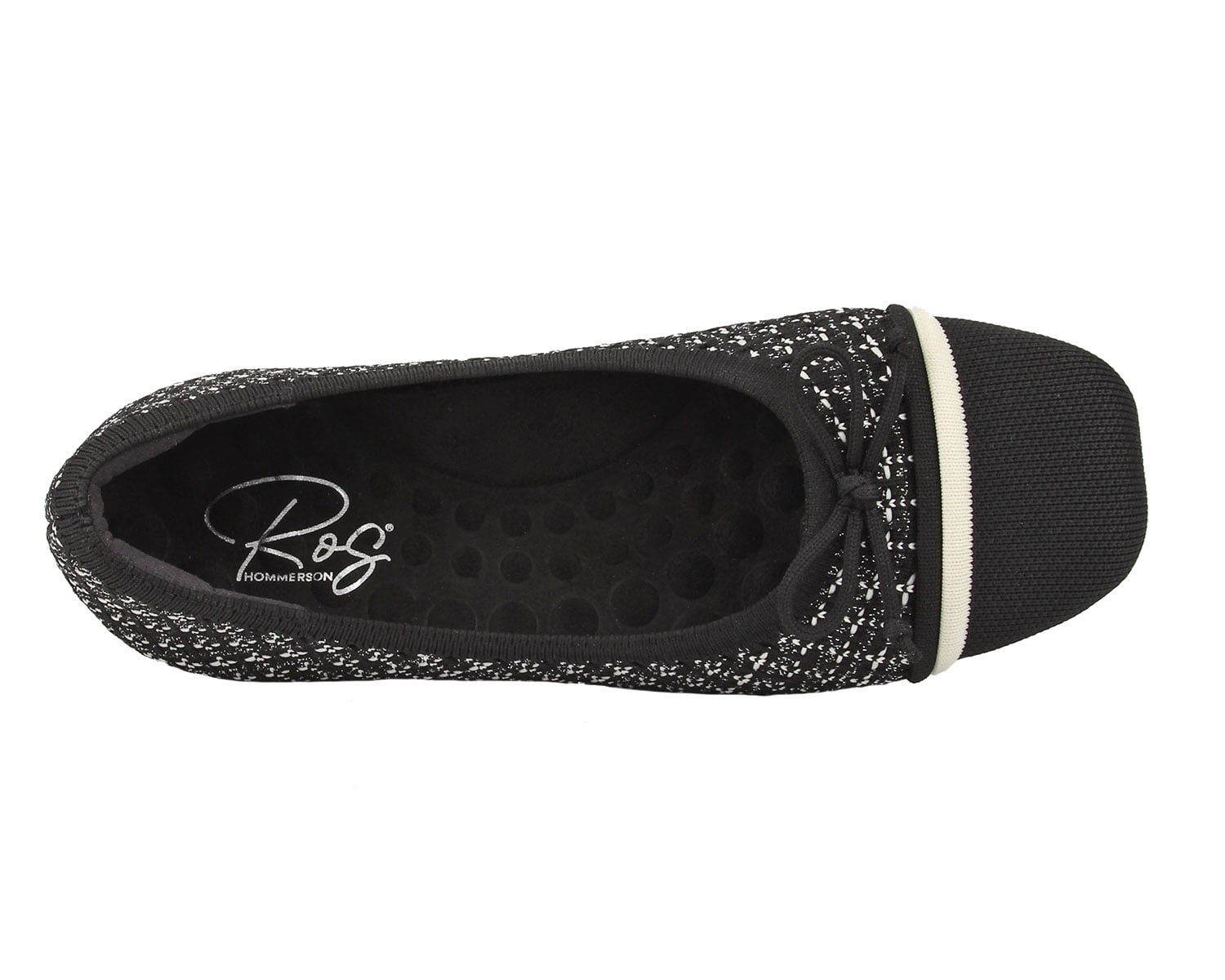 Ros Hommerson Noelle - Black Sparkle Knit - Sole View
