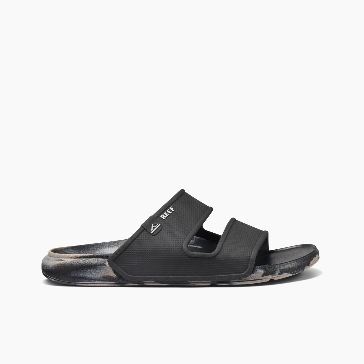 Reef Oasis Double Up Men\'s Water Friendly Sandals - Black/taupe Marble - Side