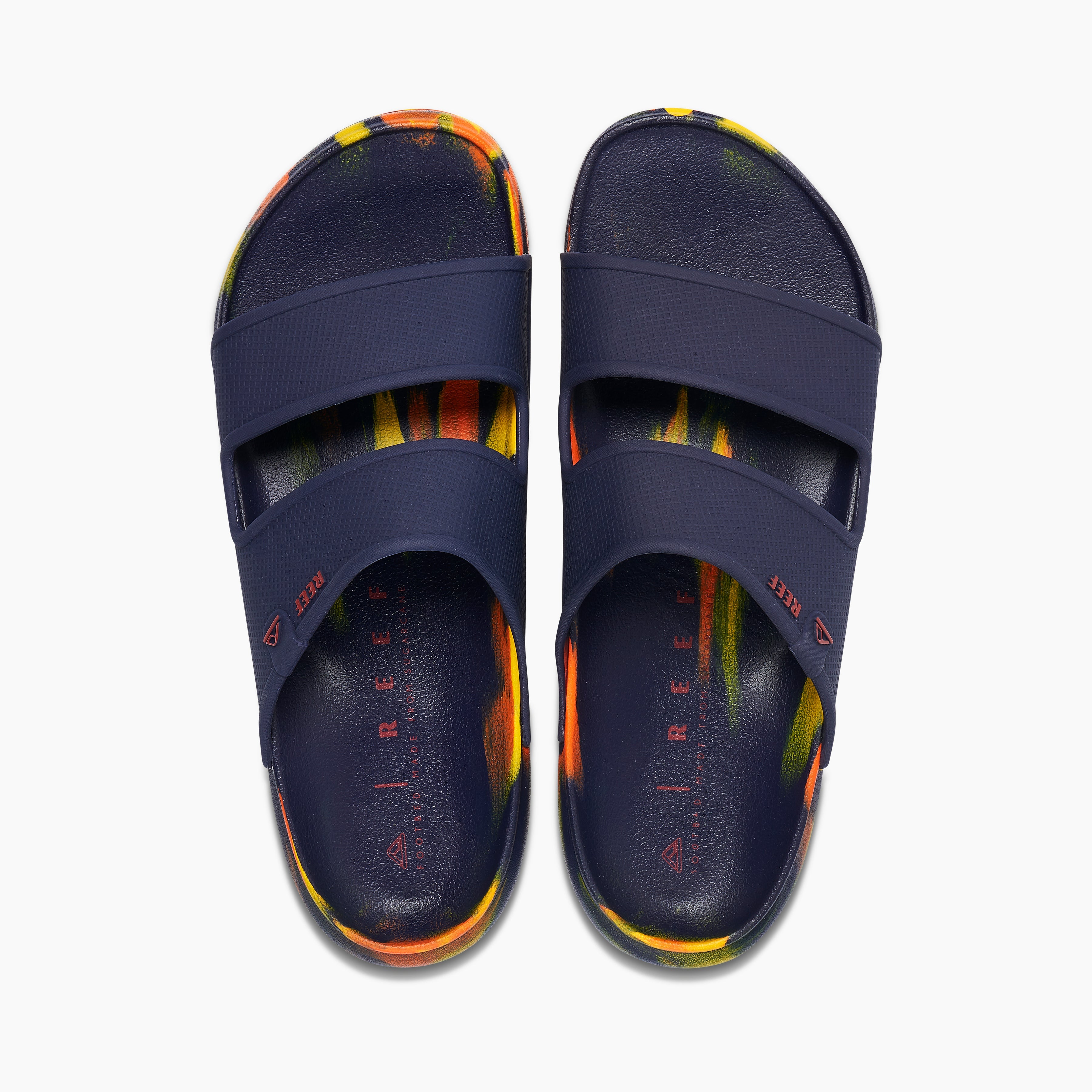Reef Oasis Double Up Men\'s Water Friendly Sandals - Navy Sunset - Top