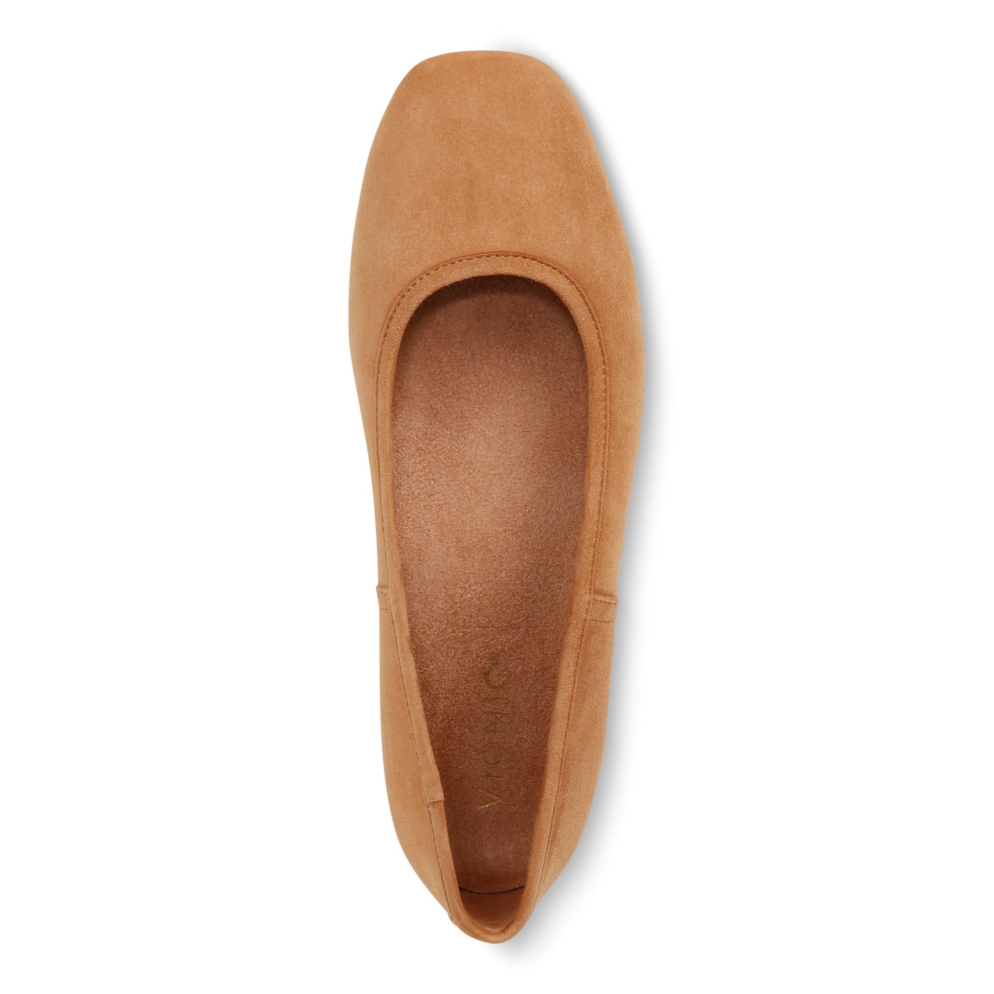 Vionic Orinda Women's Square Toe Ballet Flat - Camel - ORINDA-I8688L2200-CAMEL-7t-med