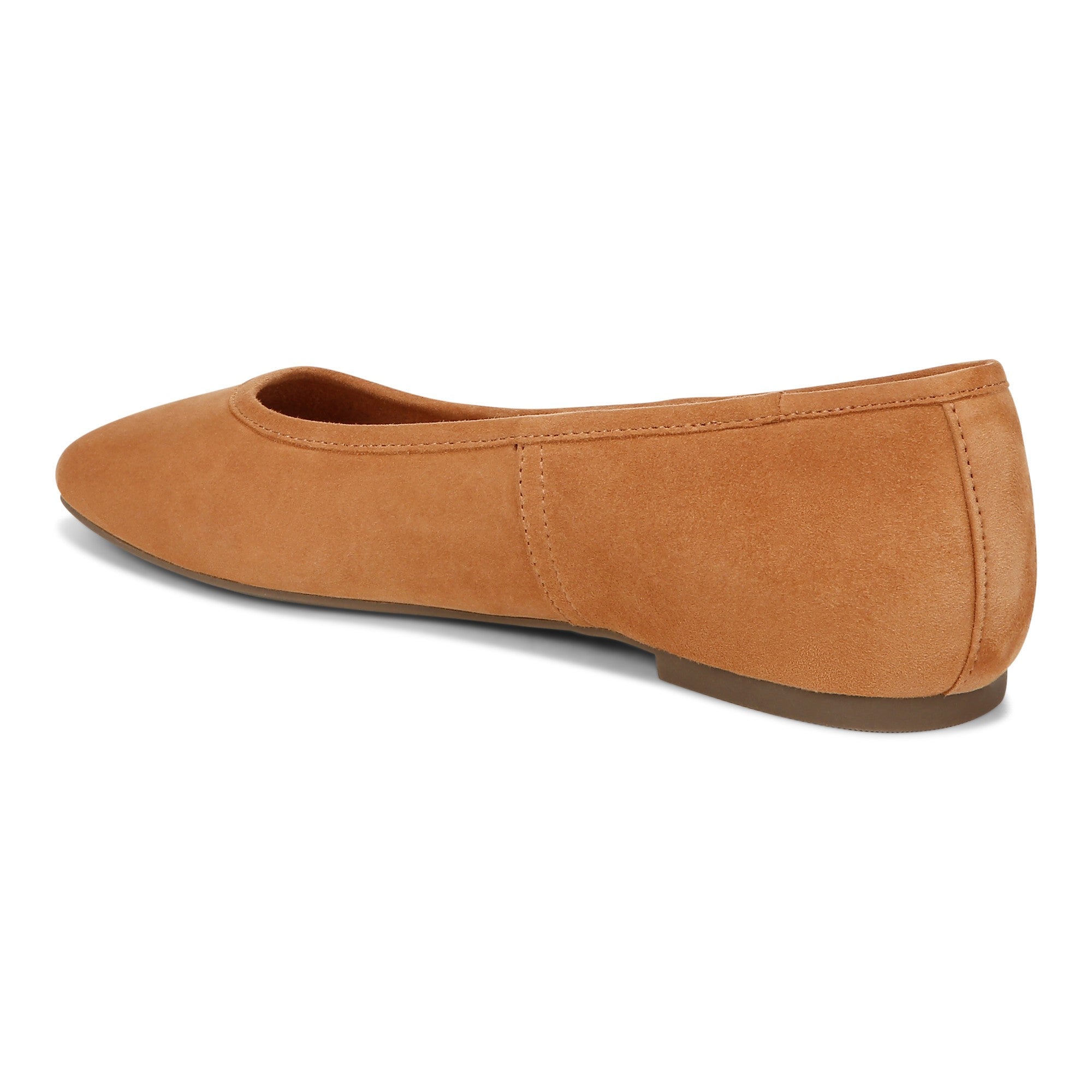Vionic Orinda Women's Square Toe Ballet Flat - Camel - Back angle