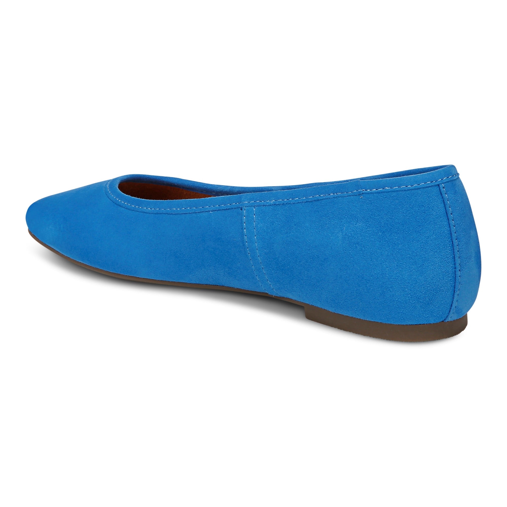 Vionic Orinda Women's Square Toe Ballet Flat - Blue Jay - Back angle