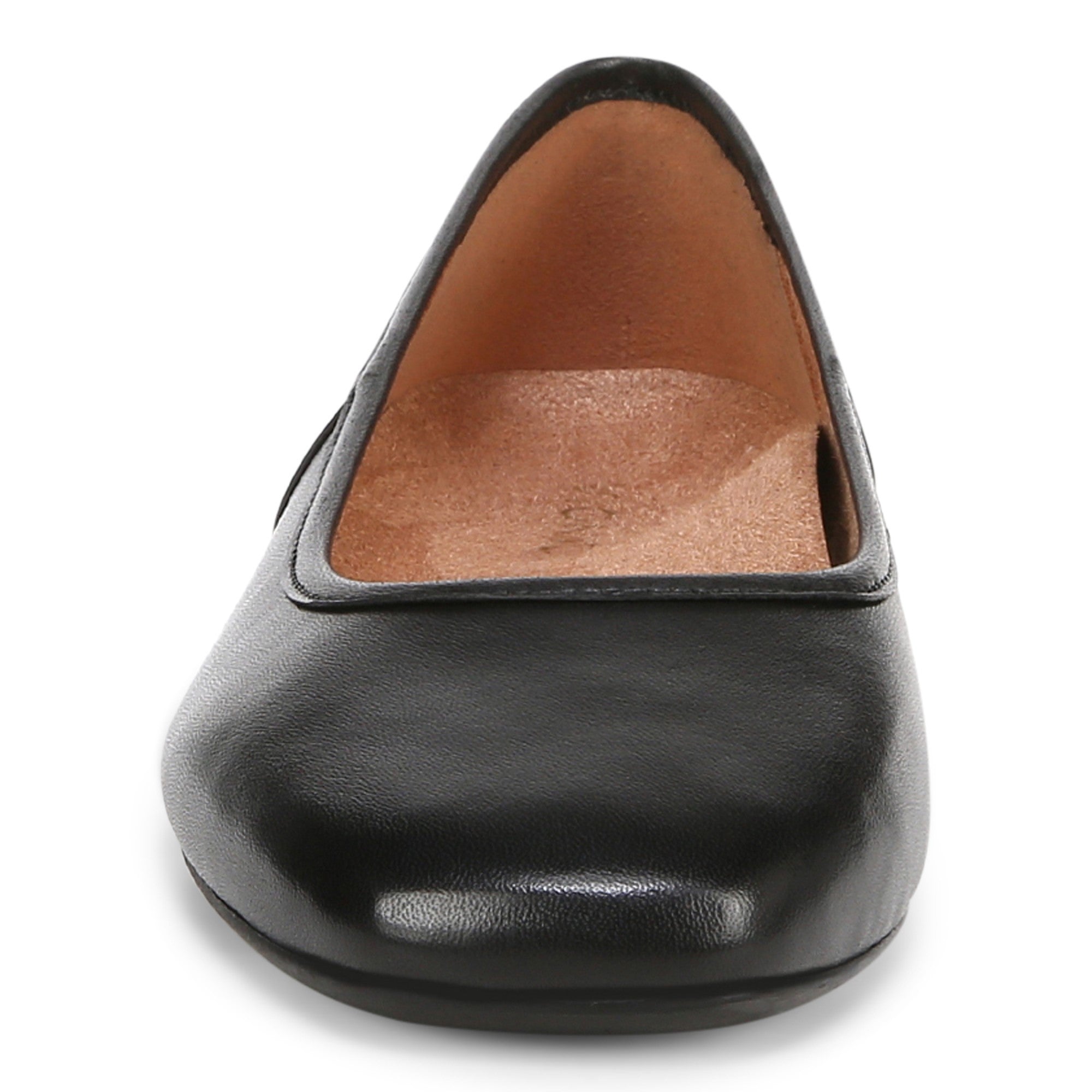 Vionic Orinda Women's Square Toe Ballet Flat - Black - Front