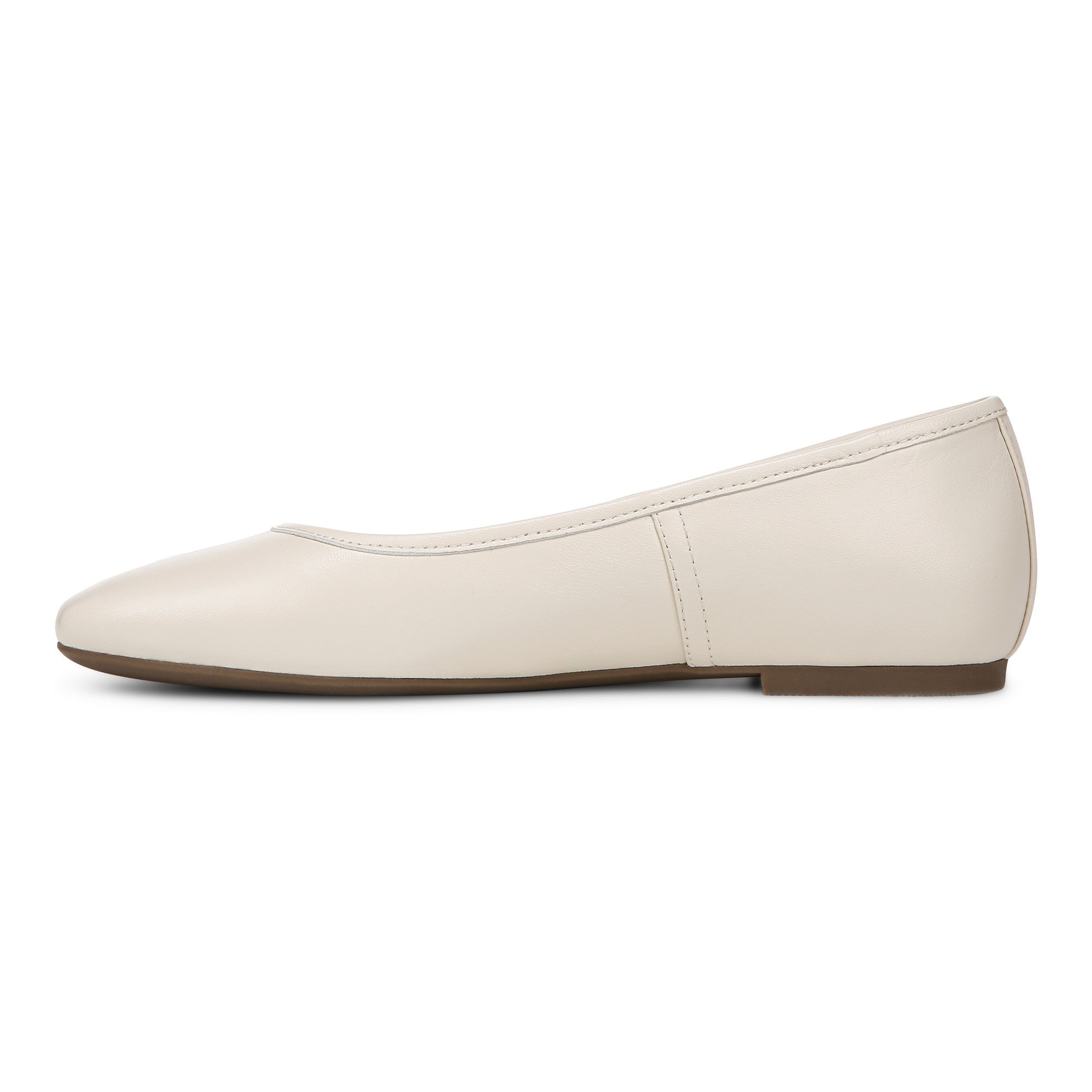 Vionic Orinda Women's Square Toe Ballet Flat - Cream - Left Side