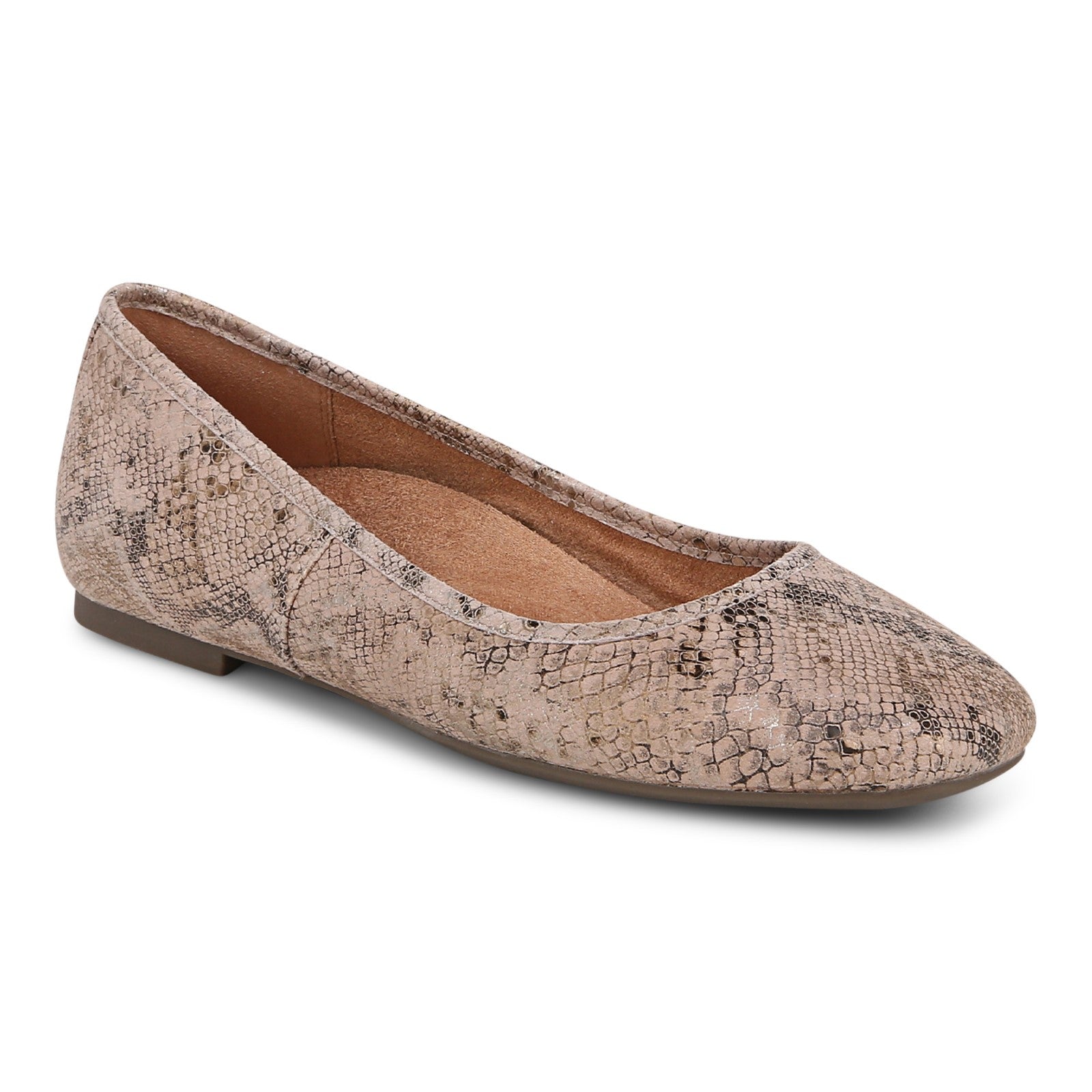 Vionic Orinda Women's Square Toe Ballet Flat - Rose - Angle main