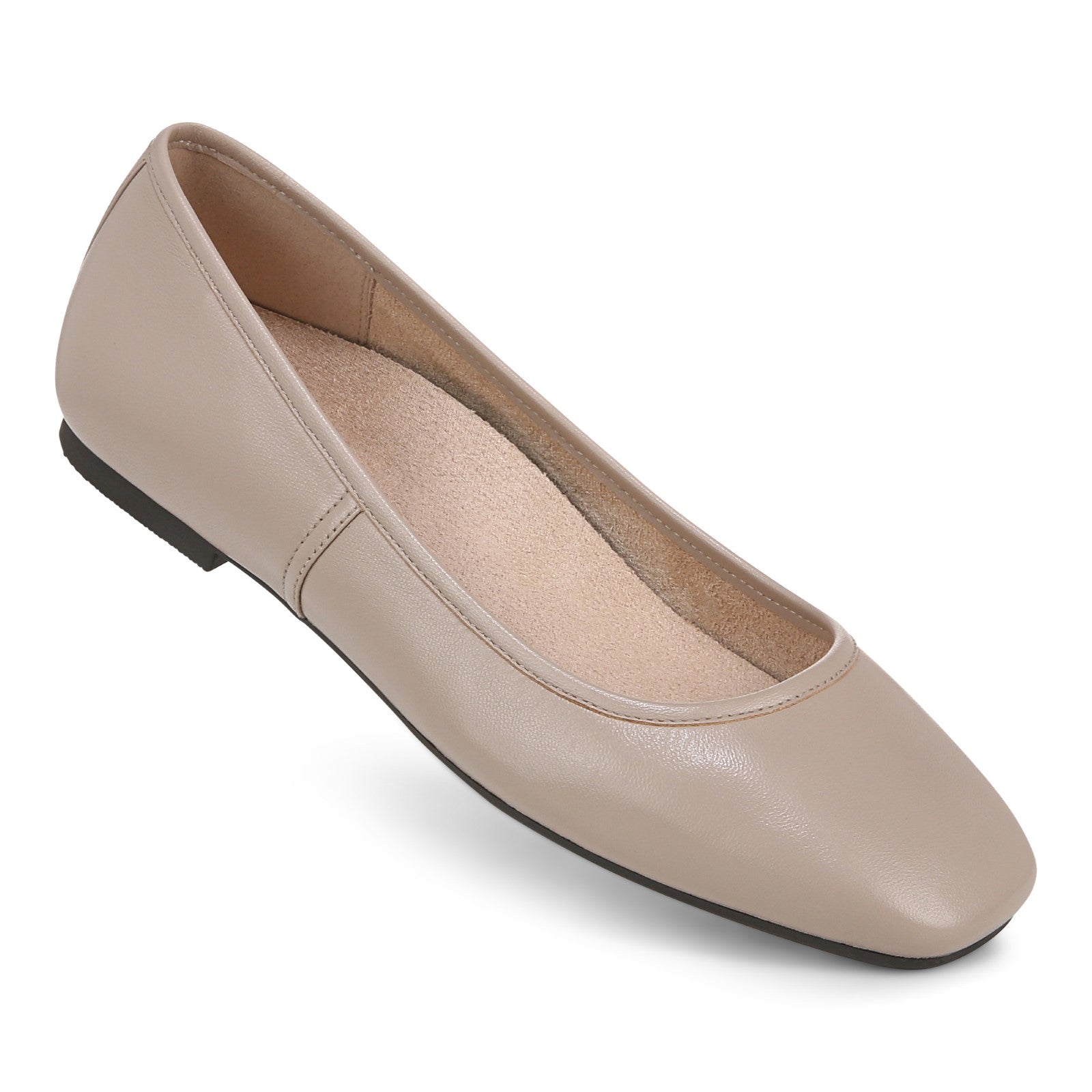 Vionic Orinda Women's Square Toe Ballet Flat - Putty - ORINDA-I8688L8252-PUTTY-13fl-med