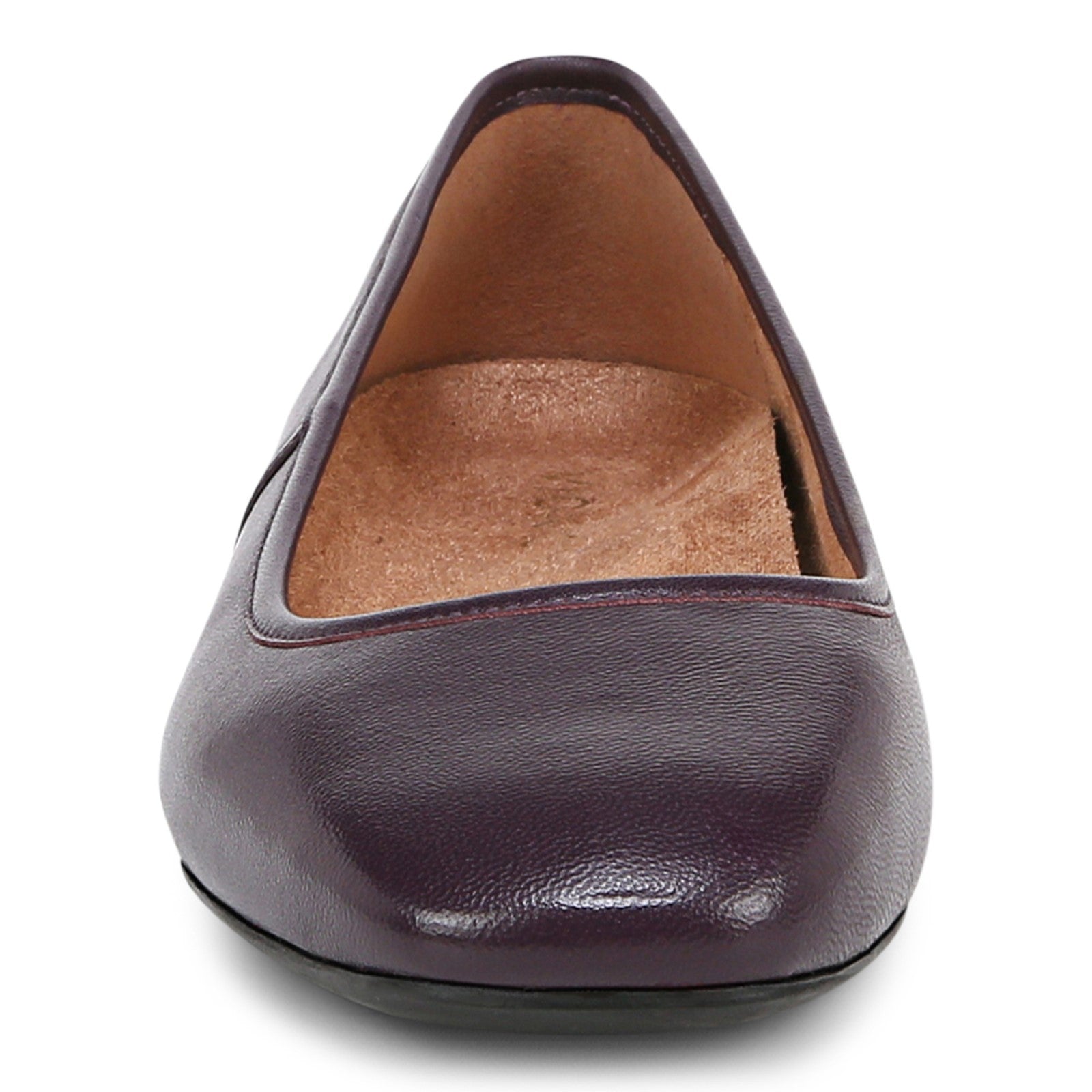 Vionic Orinda Women's Square Toe Ballet Flat - Winter Plum - Front