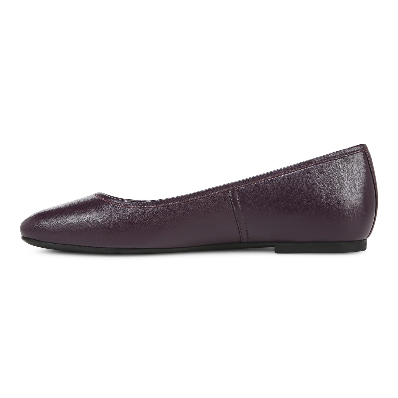 Vionic Orinda Women's Square Toe Ballet Flat - Winter Plum - Left Side