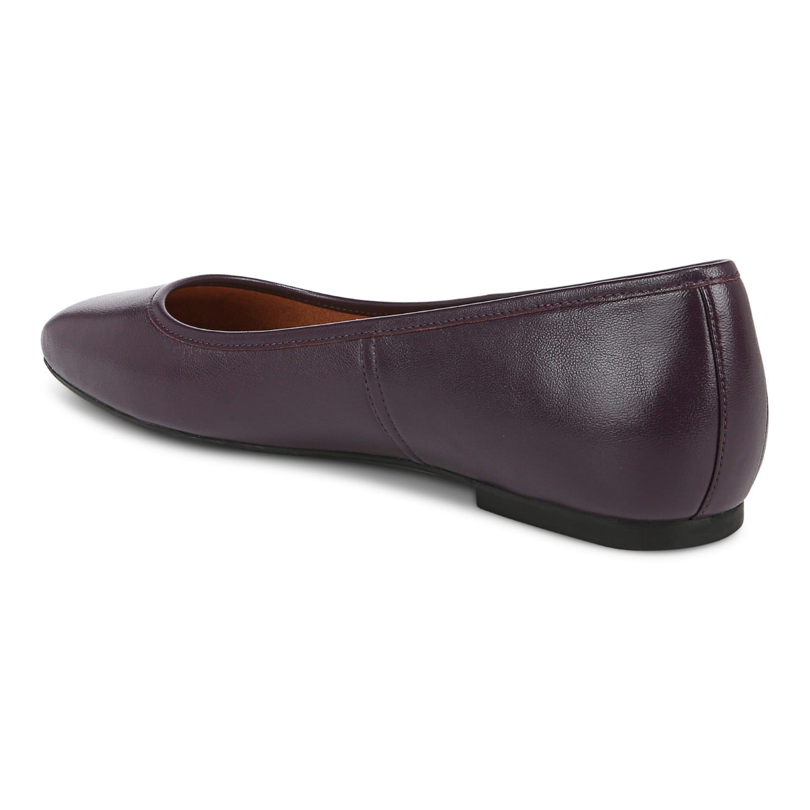 Vionic Orinda Women's Square Toe Ballet Flat - Winter Plum - Back angle