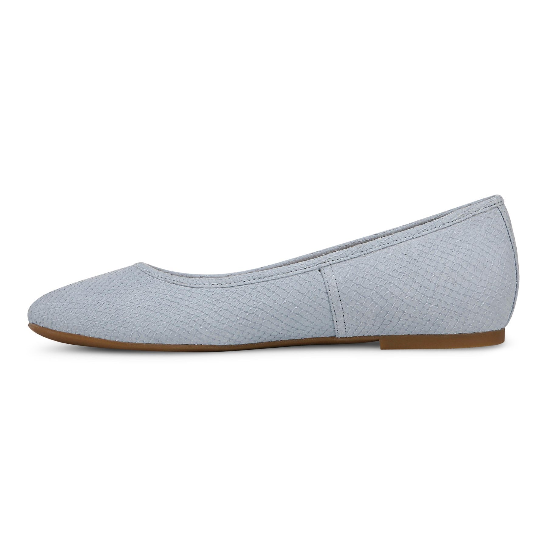 Vionic Orinda Women's Square Toe Ballet Flat - Blue Mist - Left Side