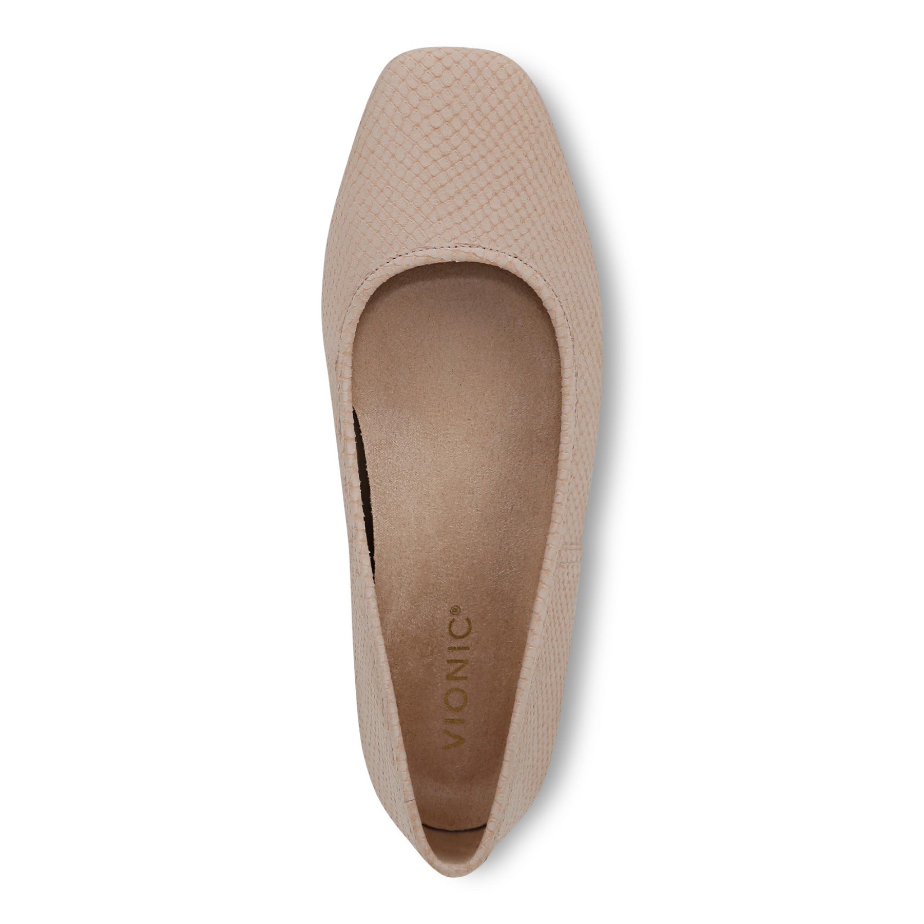 Vionic Orinda Women's Square Toe Ballet Flat - Cameo Rose - Top