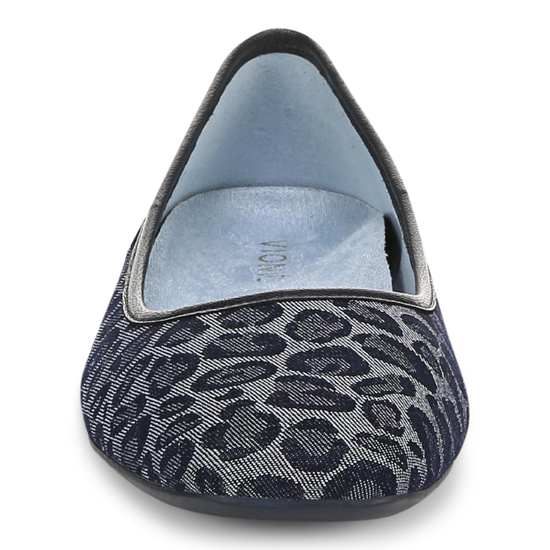 Vionic Orinda Women's Square Toe Ballet Flat - Denim Multi - Front