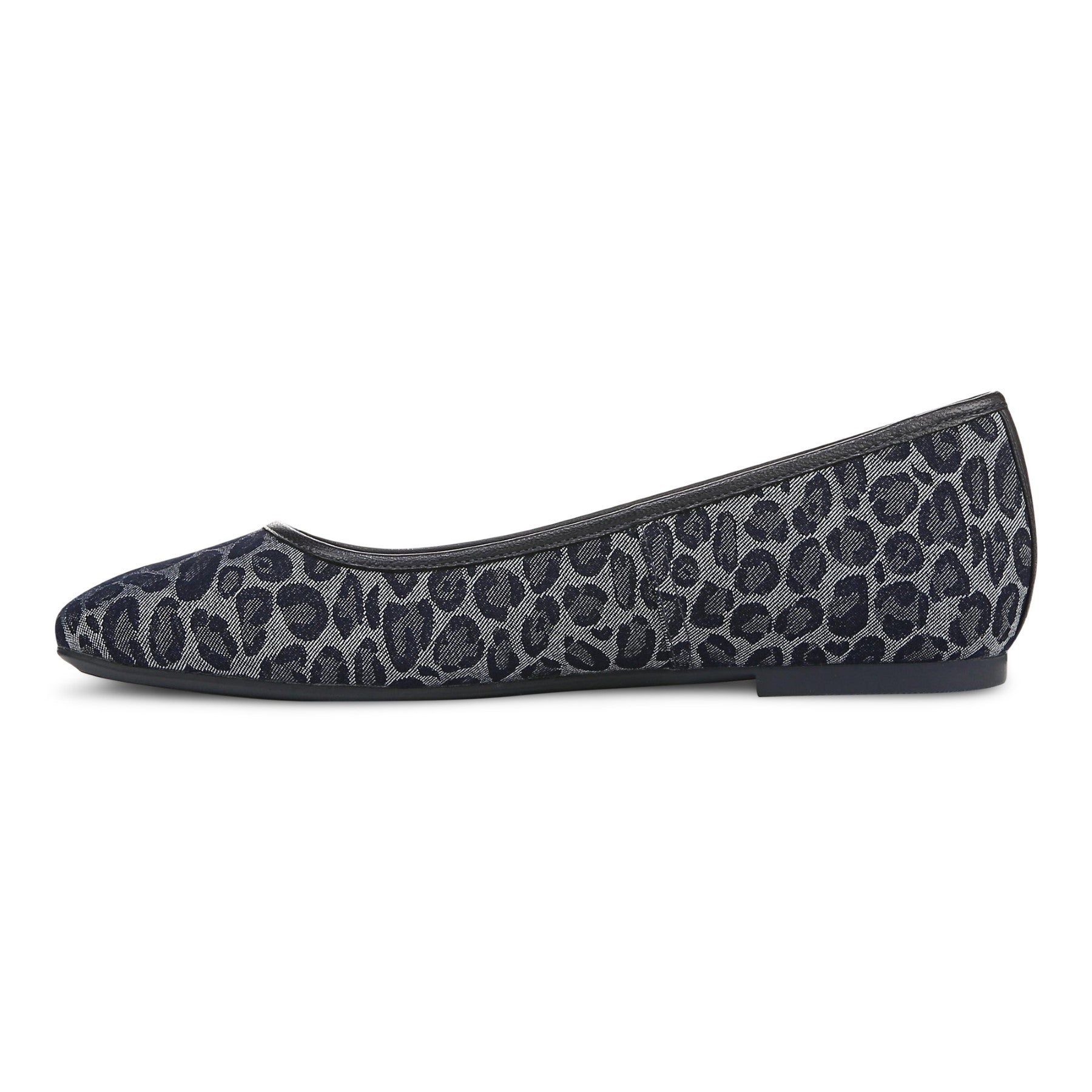 Vionic Orinda Women's Square Toe Ballet Flat - Denim Multi - Left Side