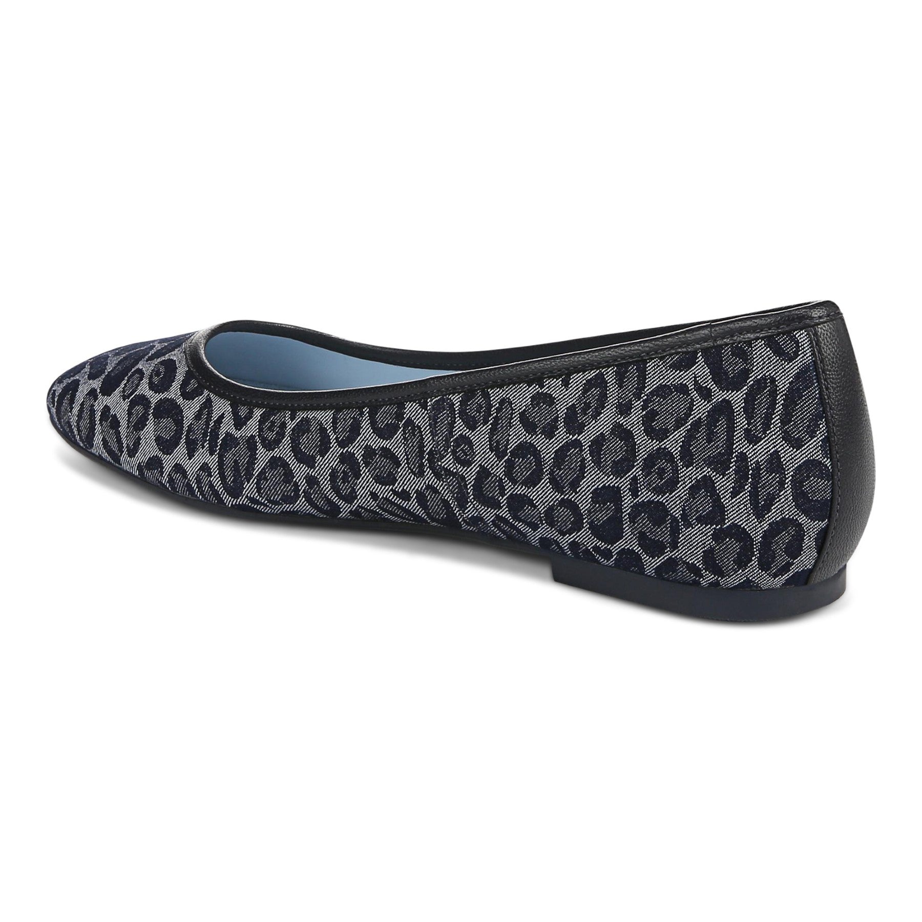 Vionic Orinda Women's Square Toe Ballet Flat - Denim Multi - Back angle