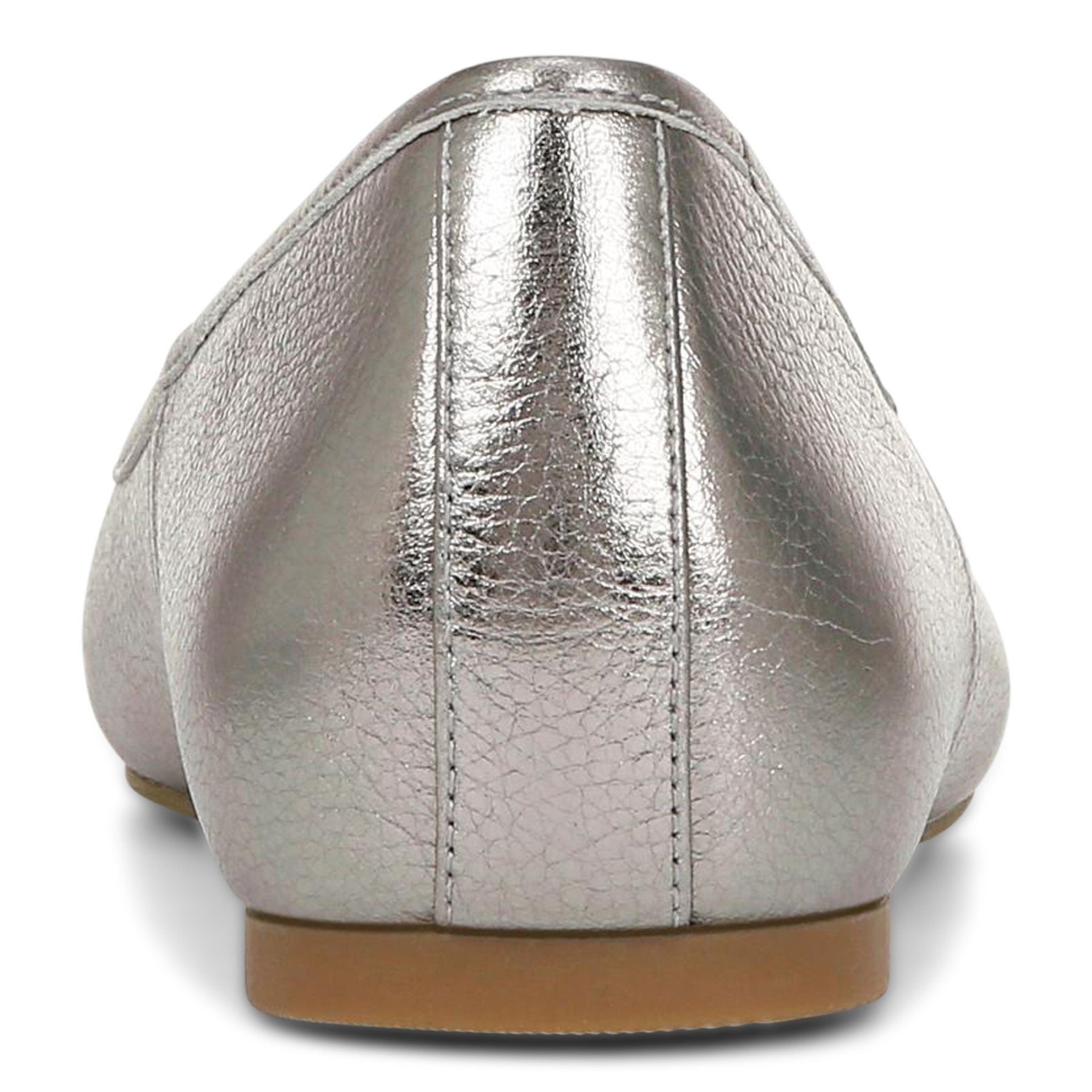 Vionic Orinda Women's Square Toe Ballet Flat - Pewter Metallic - Back