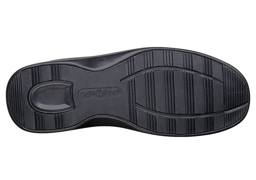 OrthoFeet Asheville Men's Slippers - Brown - 4